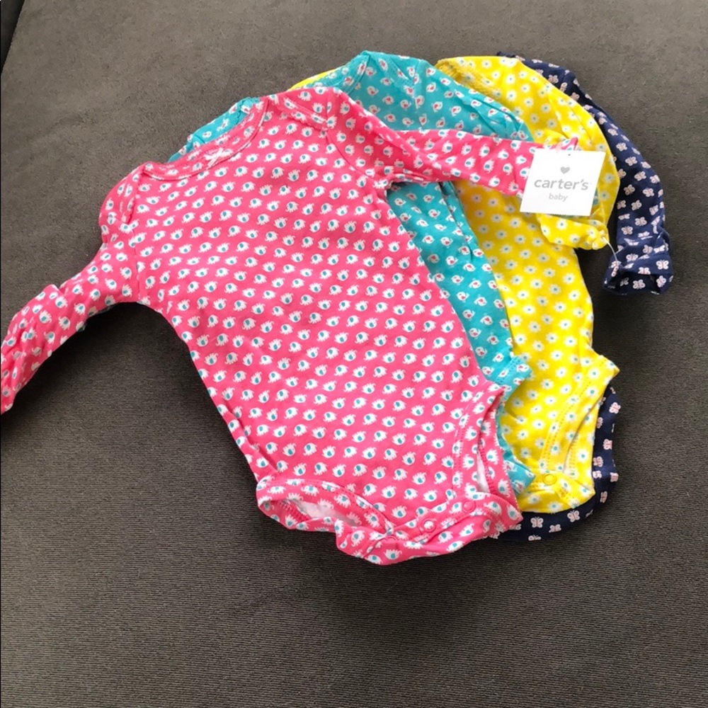 Carter’s baby girl long sleeve onsies 6 months